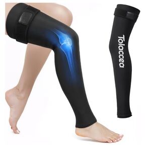 Tolaccea full leg ice pack wrap.